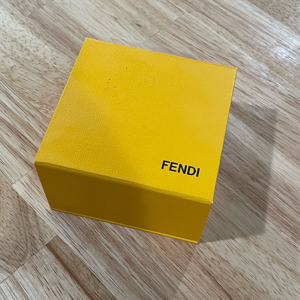 Fendi Leather Logo Cuff Bracelet